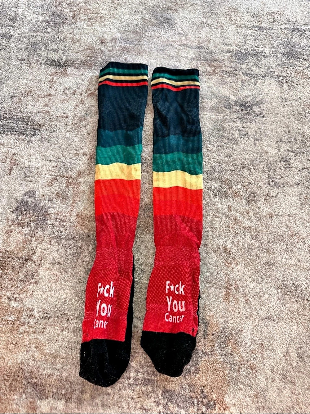 Rainbow Stripe Novelty Compression Socks | Like New